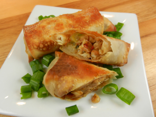 Kung Pao Chicken Egg Rolls: Football Foodie Hearty Snacks 