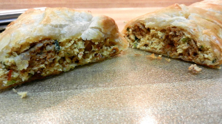 Breakfast Puff Pastry Braid with Eggs, Sausage and Cheese